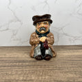 Vintage Roy Kirkham Toby Jug, Hand Painted Staffordshire Porcelain "Poorman"