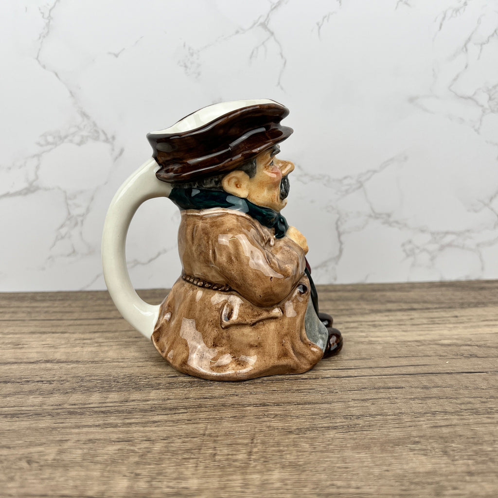Vintage Roy Kirkham Toby Jug, Hand Painted Staffordshire Porcelain "Poorman"