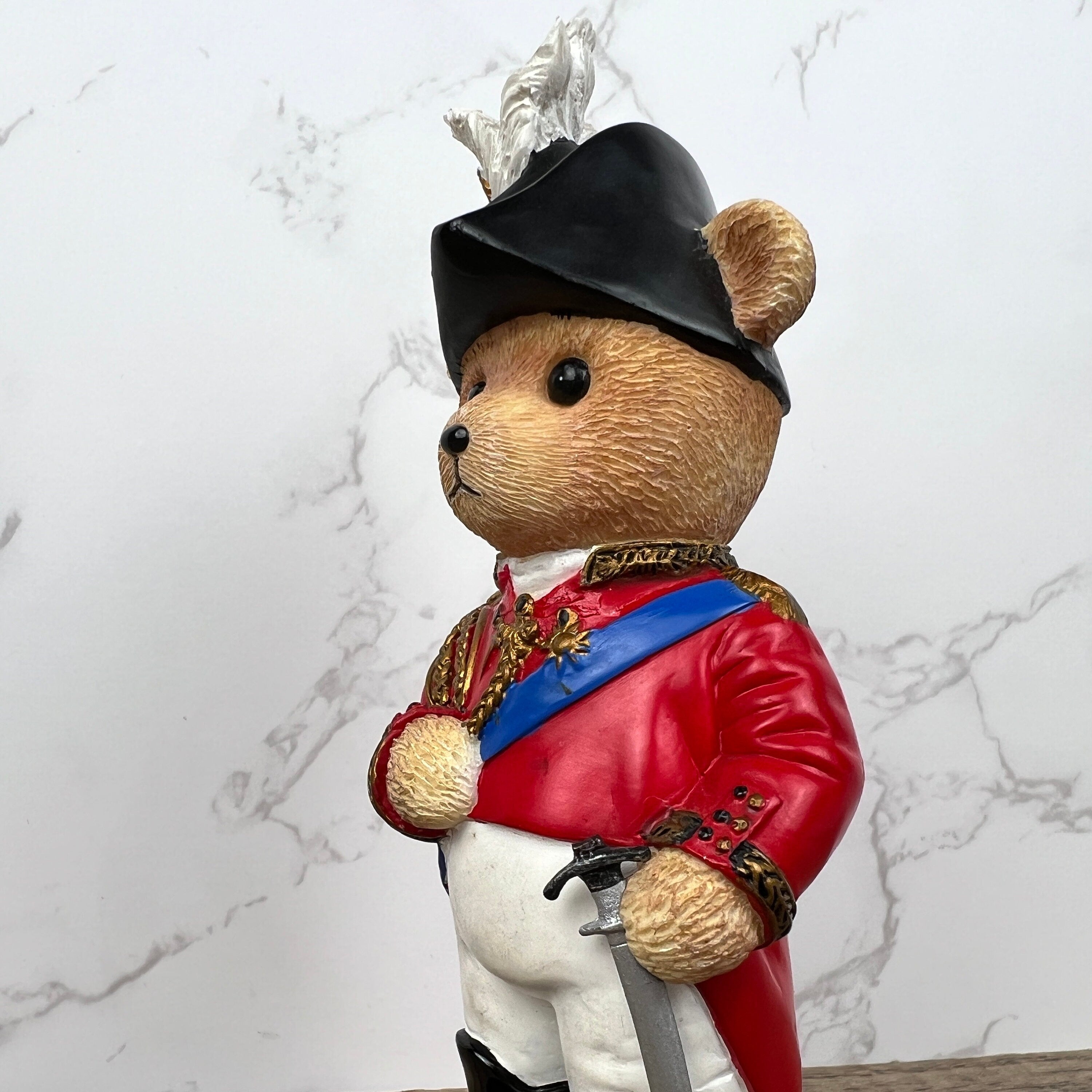 Hamilton Collection "Wellington" Bear Sculpture, Vintage Figurine (Sword Damage)