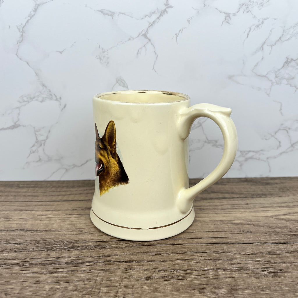Vintage Wade German Shepherd Mug, Fine Bone China Teacup, Dog Kitchenware