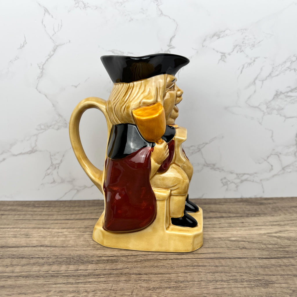 Vintage Tony Wood Toby Jug, Hand Painted Staffordshire Porcelain