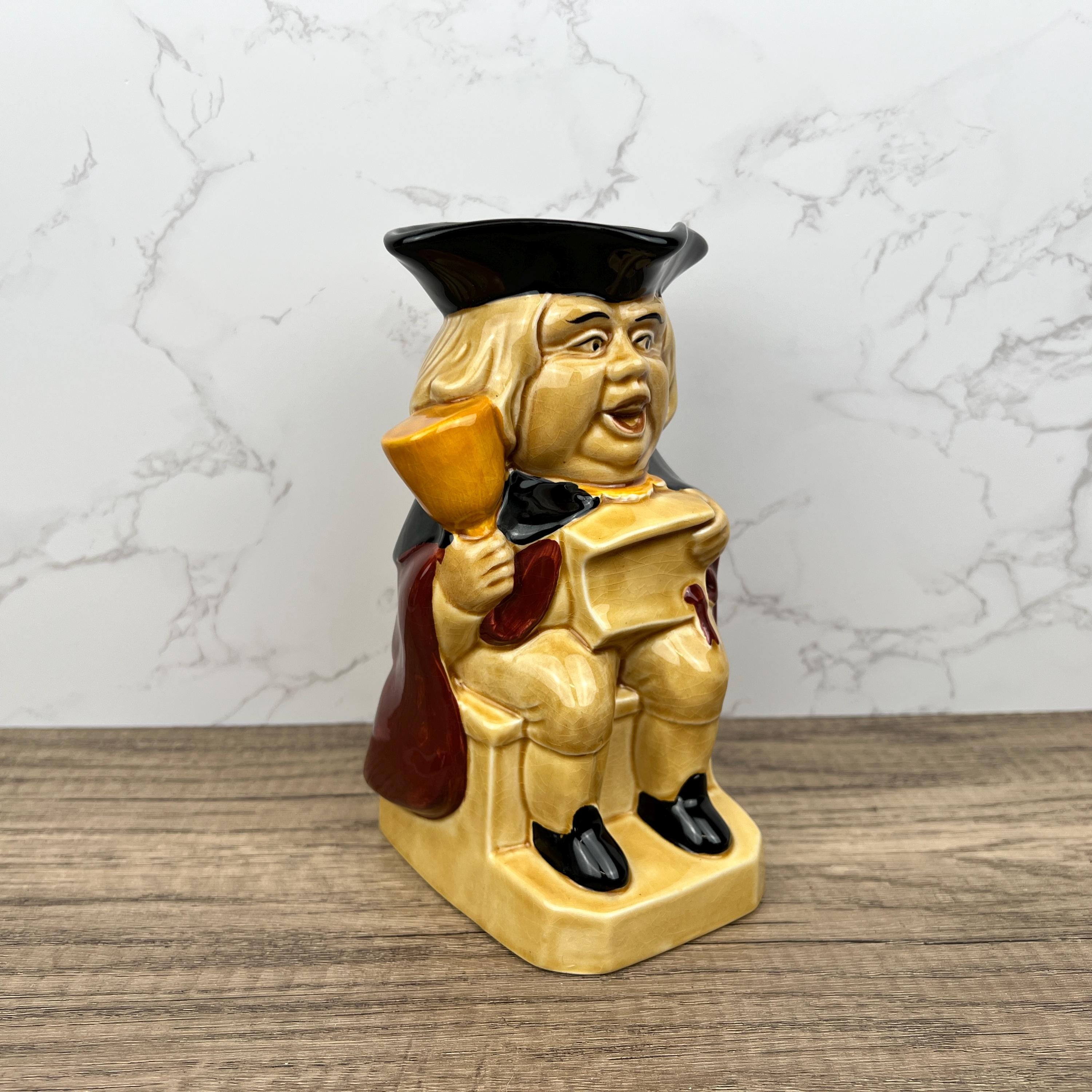 Vintage Tony Wood Toby Jug, Hand Painted Staffordshire Porcelain