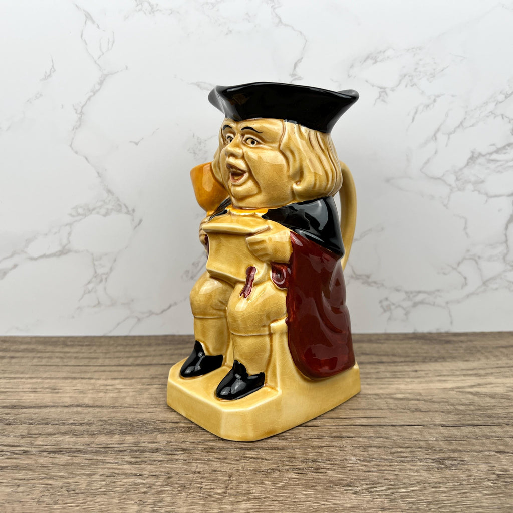 Vintage Tony Wood Toby Jug, Hand Painted Staffordshire Porcelain