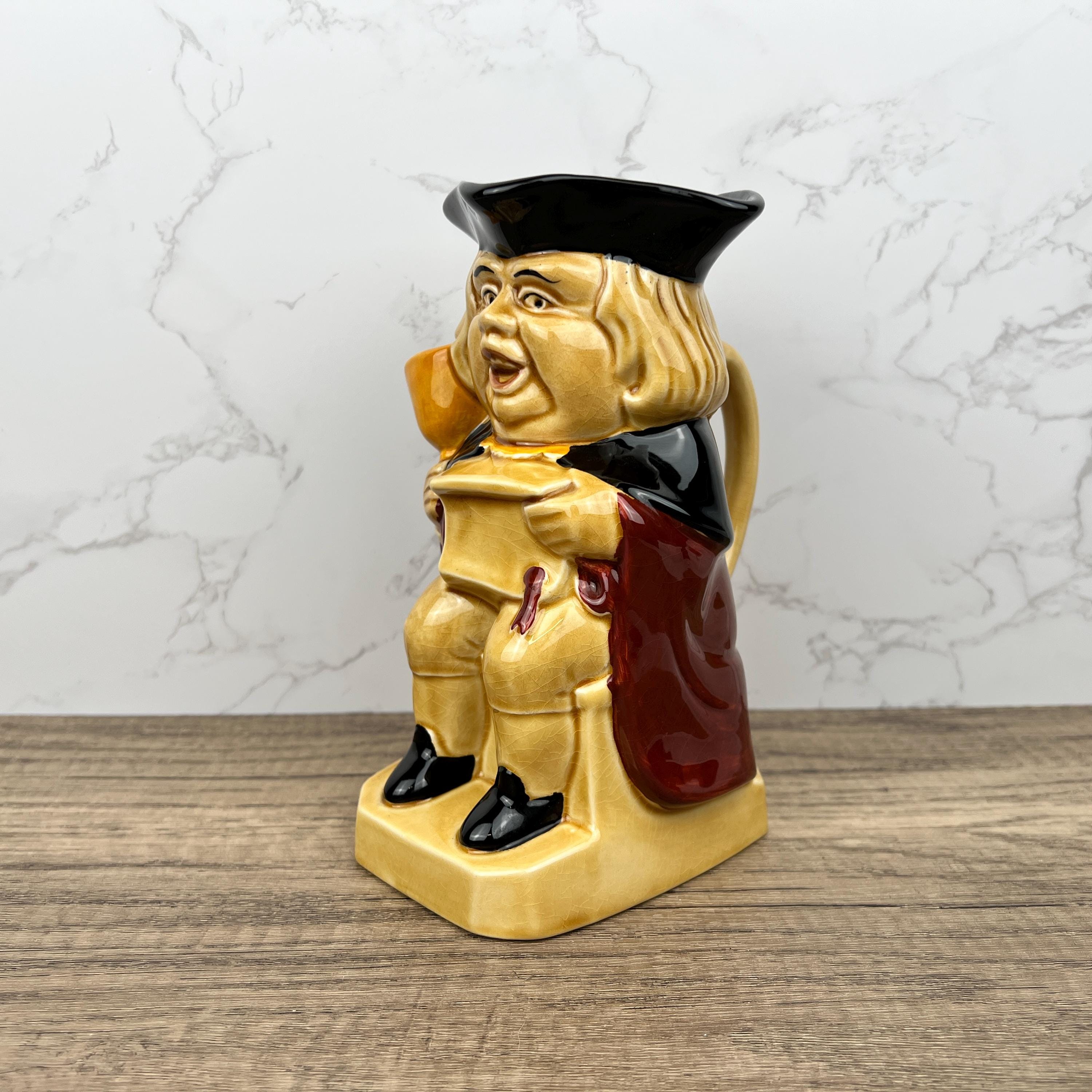 Vintage Tony Wood Toby Jug, Hand Painted Staffordshire Porcelain
