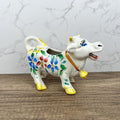 Vintage Arthur Woods Ceramic Cow Creamer, Hand Painted Floral Kitchen Decor