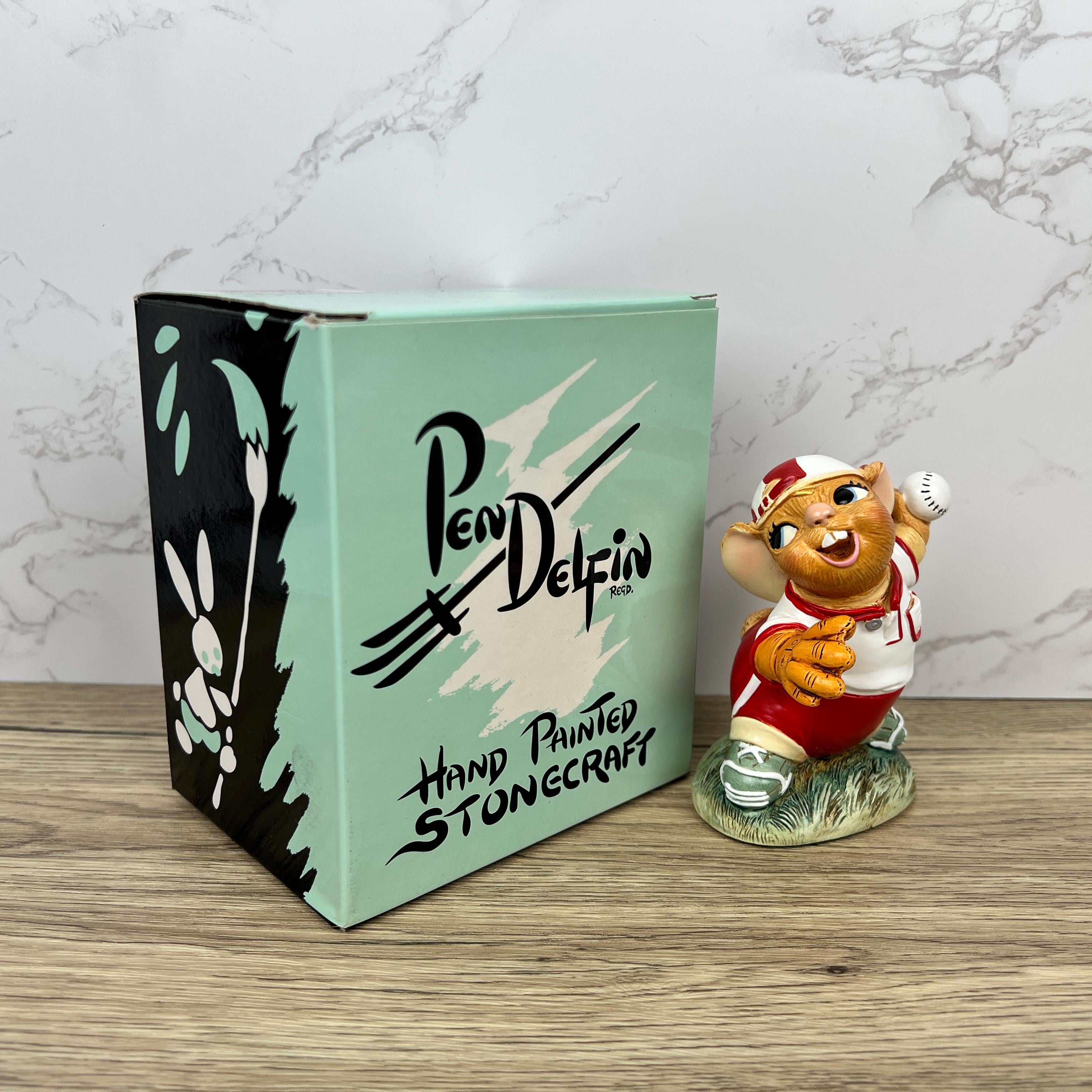 Vintage Pendelfin "PITCH" Rabbit Figurine, Hand Painted Stonecraft