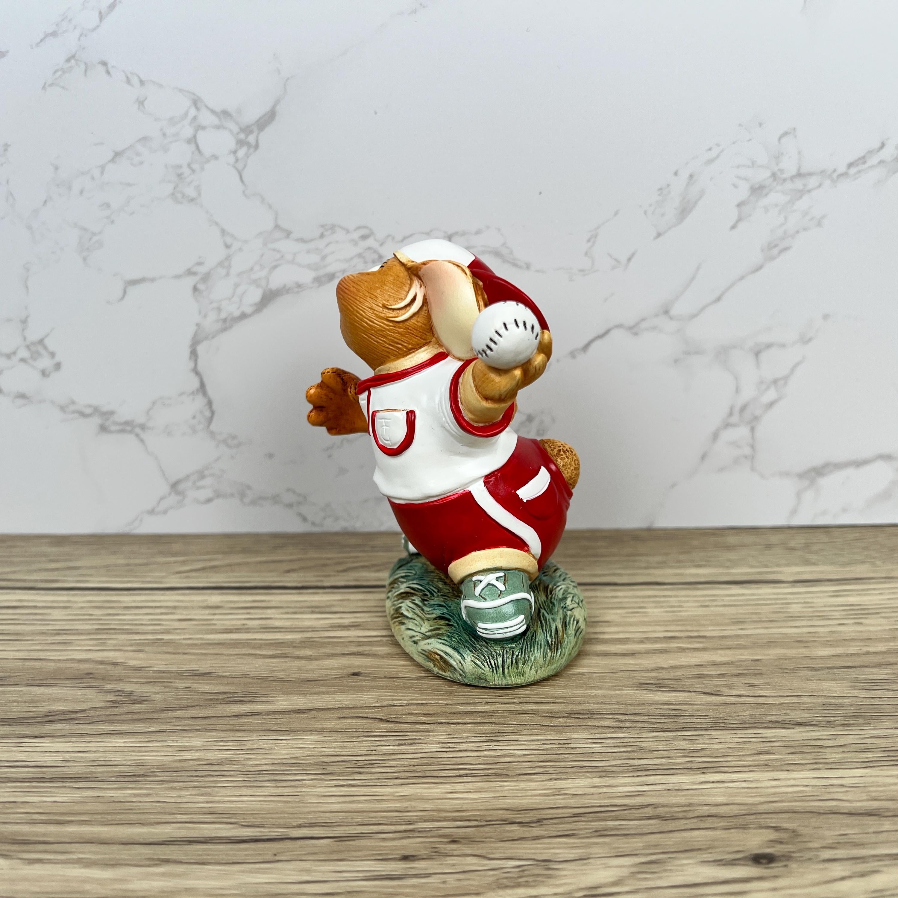 Vintage Pendelfin "PITCH" Rabbit Figurine, Hand Painted Stonecraft