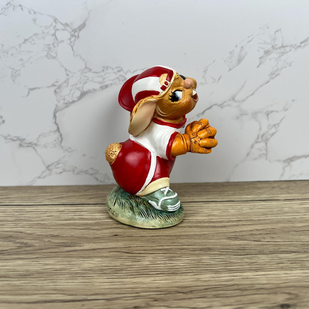 Vintage Pendelfin "PITCH" Rabbit Figurine, Hand Painted Stonecraft