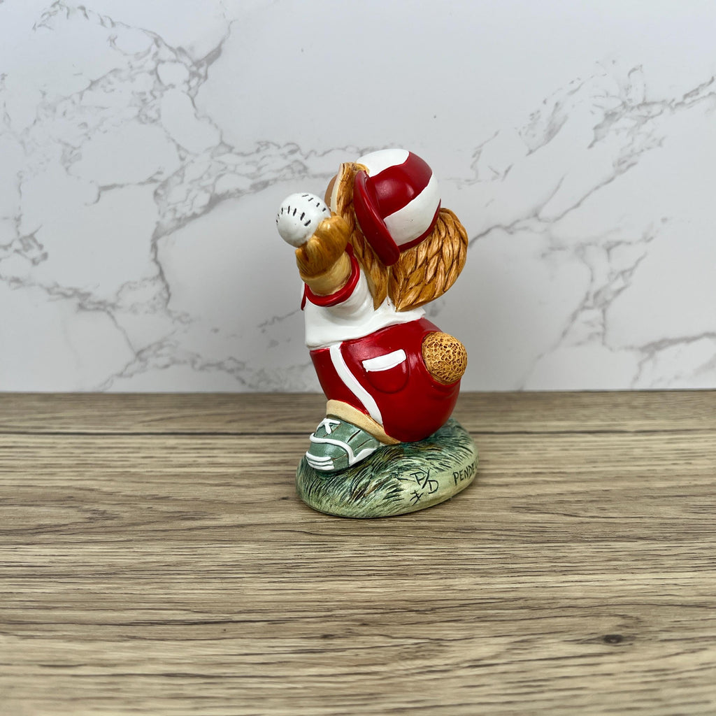 Vintage Pendelfin "PITCH" Rabbit Figurine, Hand Painted Stonecraft