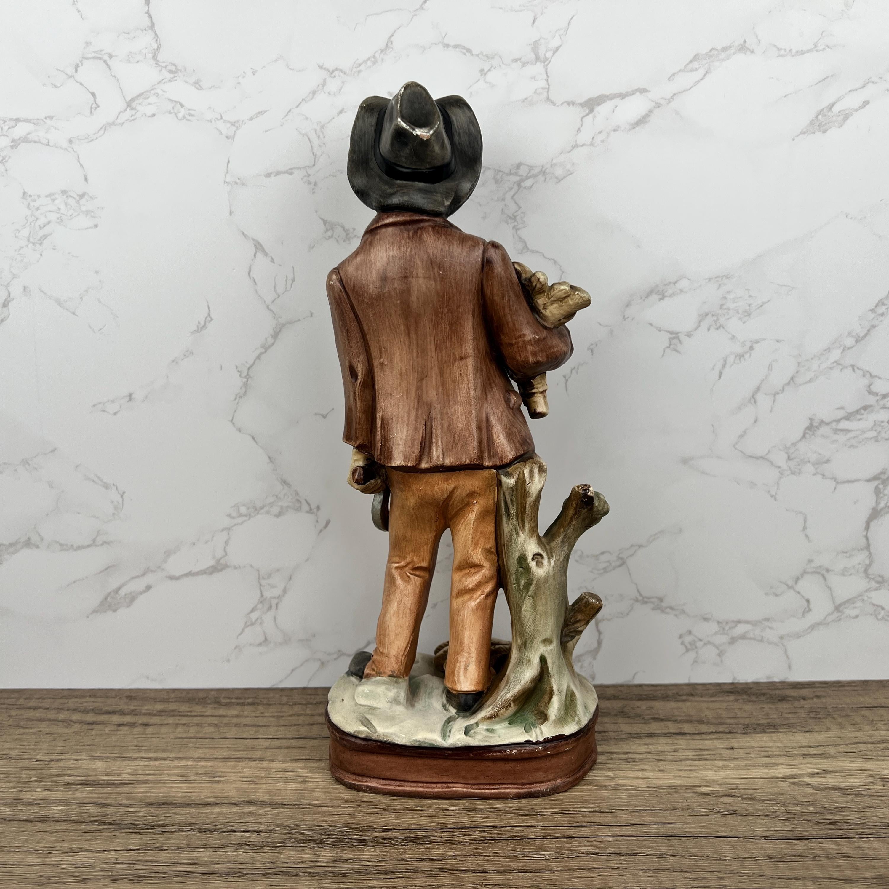 Vintage Capodimonte Porcelain Farmer Figurine, Portugal Home Decor