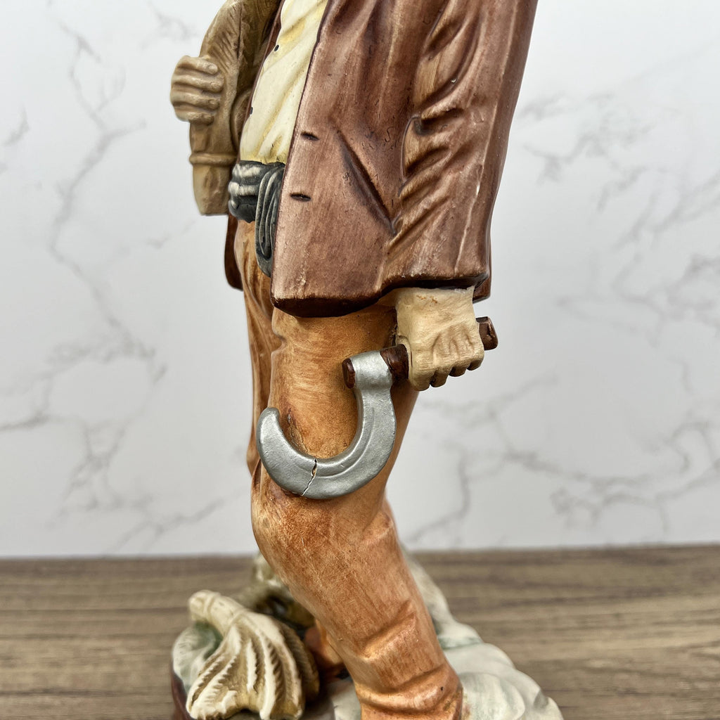 Vintage Capodimonte Porcelain Farmer Figurine, Portugal Home Decor