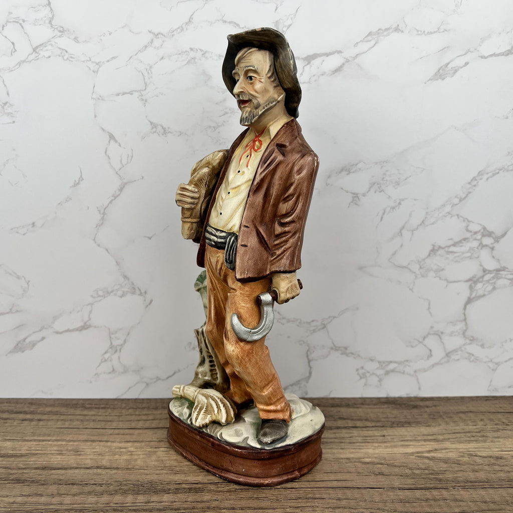 Vintage Capodimonte Porcelain Farmer Figurine, Portugal Home Decor
