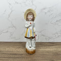 Antique Heubach Bisque Figurine, German Girl with Apple Candy