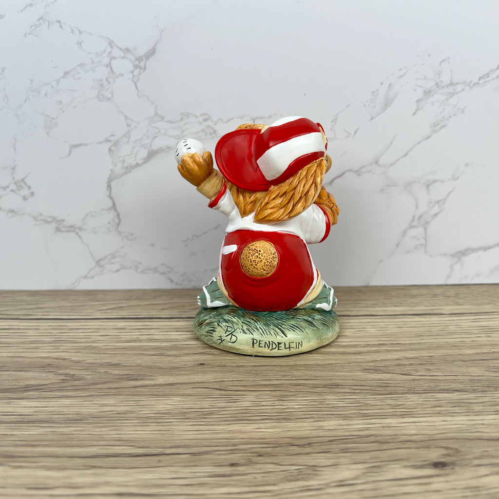 Vintage Pendelfin "PITCH" Rabbit Figurine, Hand Painted Stonecraft