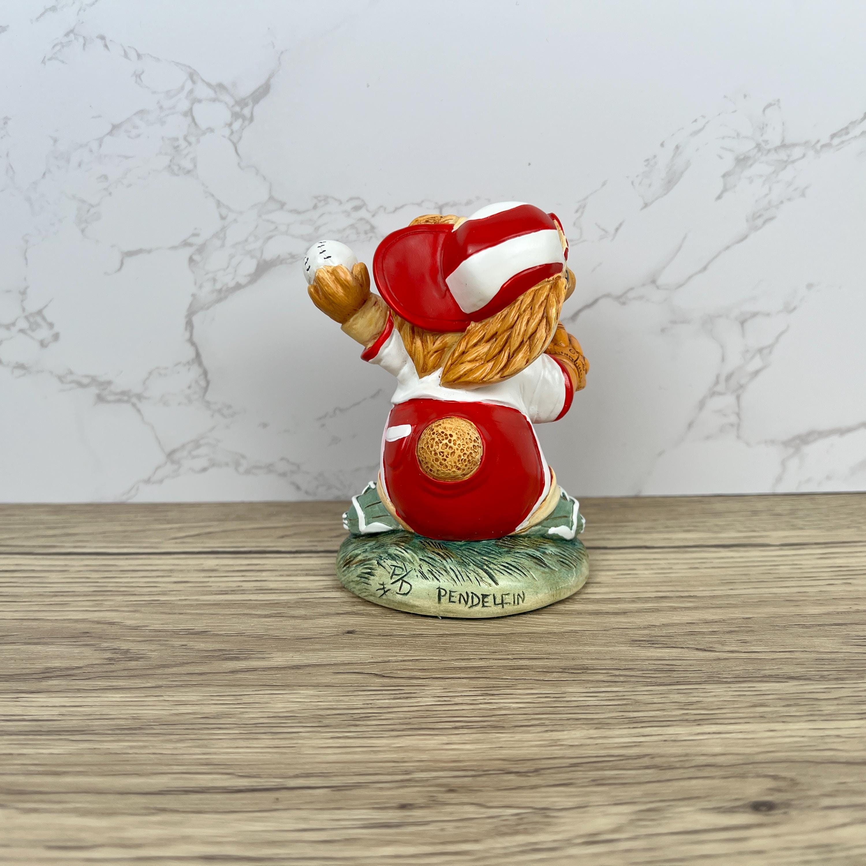 Vintage Pendelfin "PITCH" Rabbit Figurine, Hand Painted Stonecraft