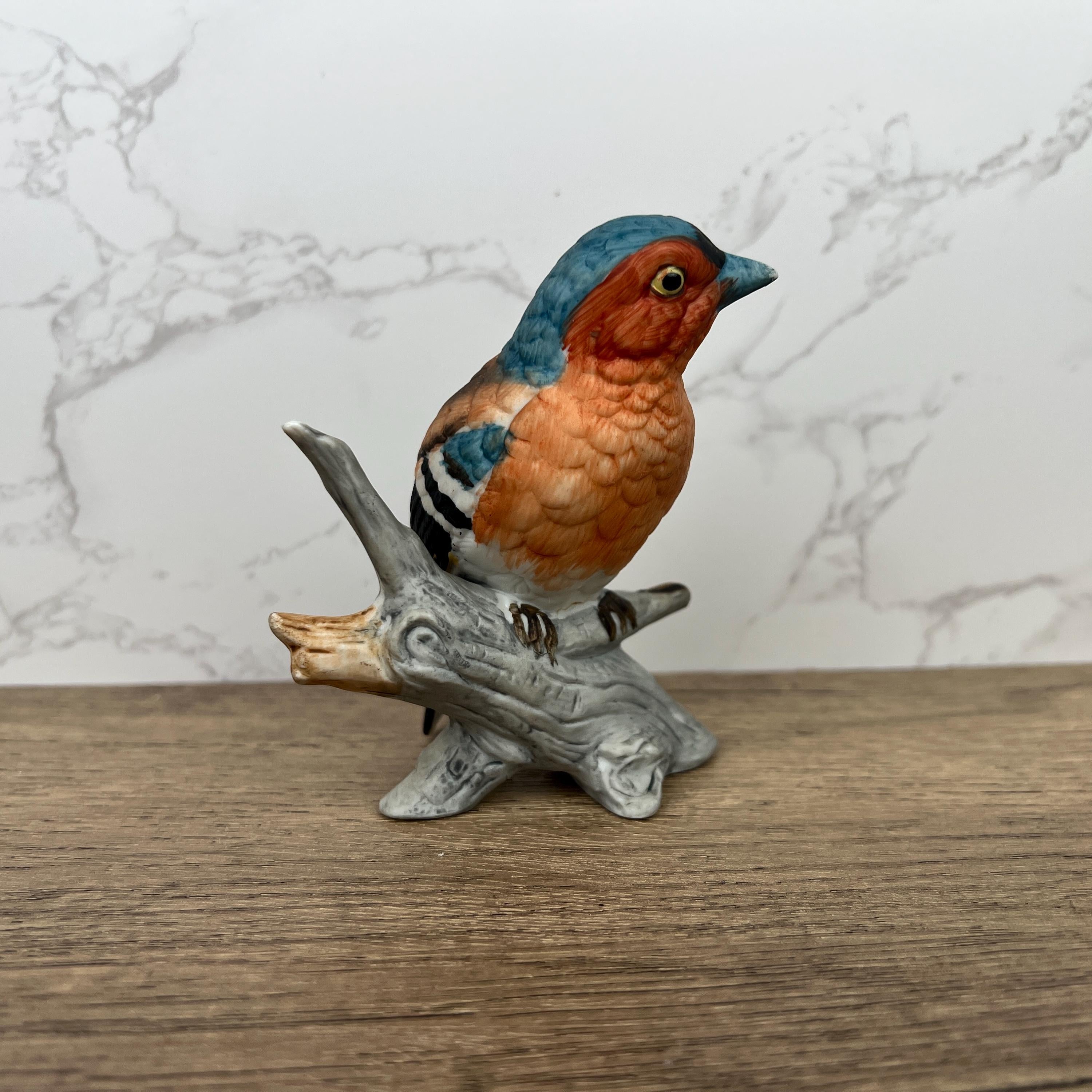 Vintage Hand Crafted Chaffinch Bird Figurine, Home Decor