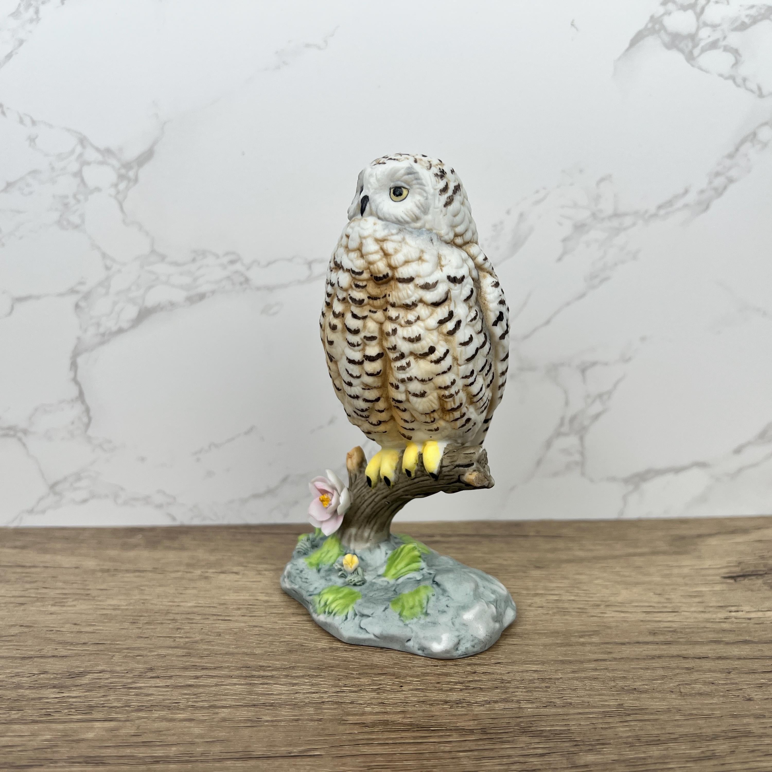 Porcelain Barn Owl Figurine, World of Beauty, Wild Life Figure