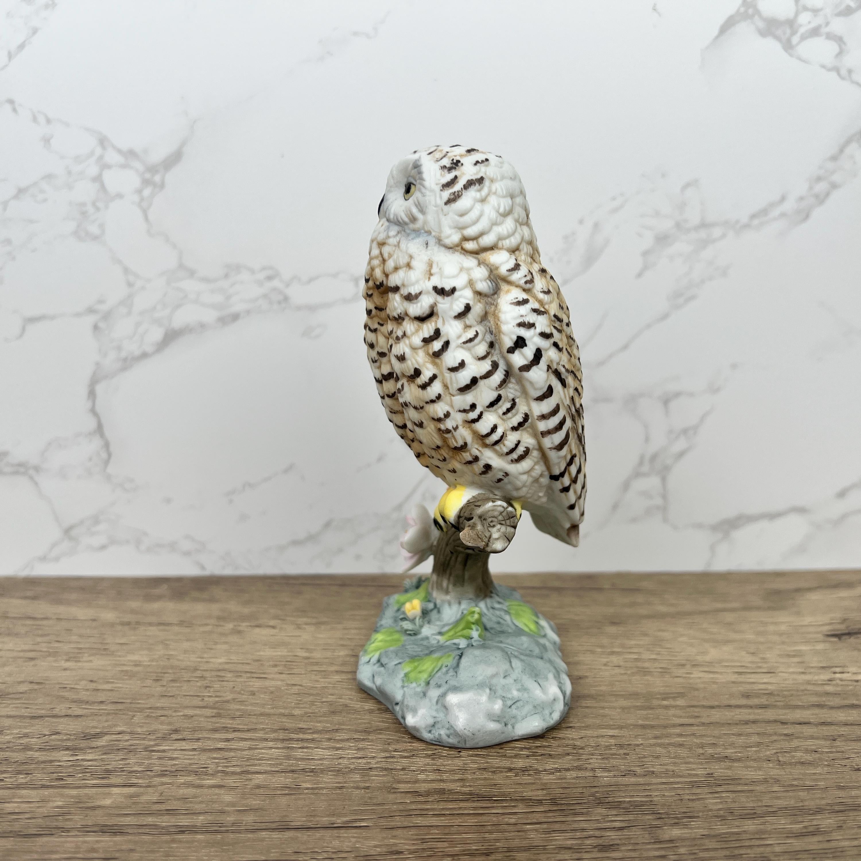 Porcelain Barn Owl Figurine, World of Beauty, Wild Life Figure