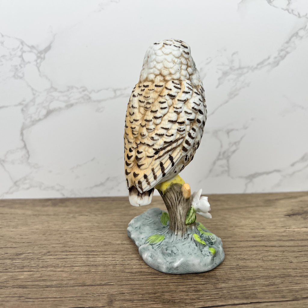 Porcelain Barn Owl Figurine, World of Beauty, Wild Life Figure