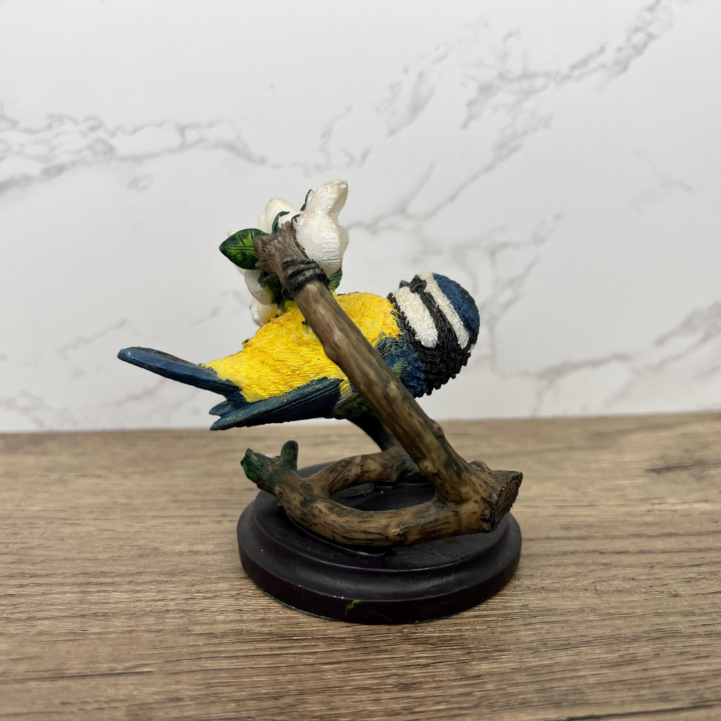 Hand Painted Blue Tit Figurine, Andy Pearce Eaglemoss, British Wildlife Collection
