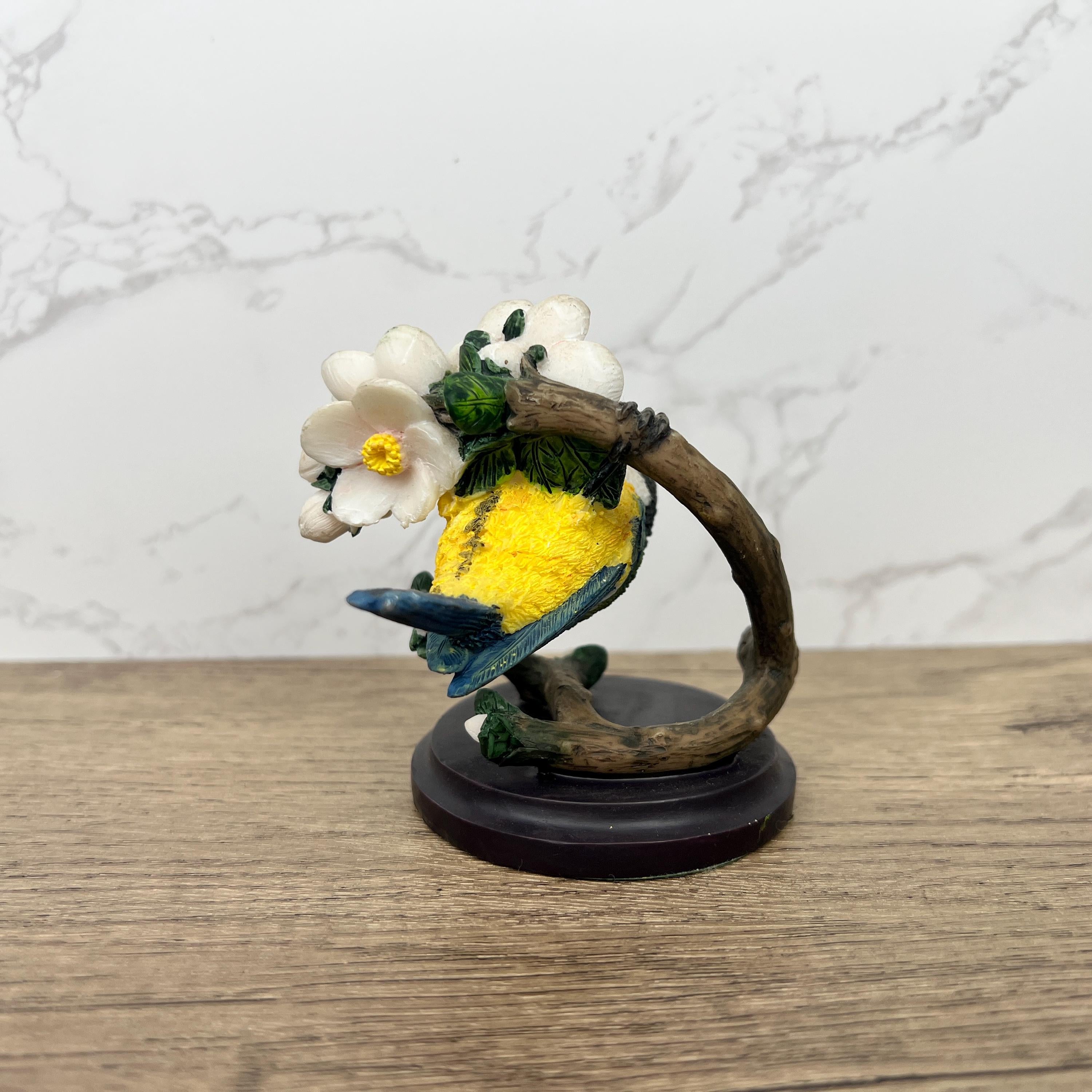Hand Painted Blue Tit Figurine, Andy Pearce Eaglemoss, British Wildlife Collection