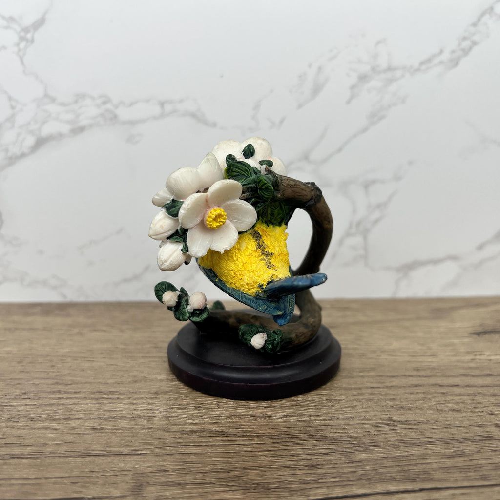 Hand Painted Blue Tit Figurine, Andy Pearce Eaglemoss, British Wildlife Collection