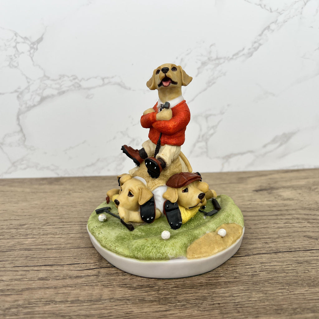 Robert Harrop Labrador Puppies Figurine, Dog with Mommy, PL01B