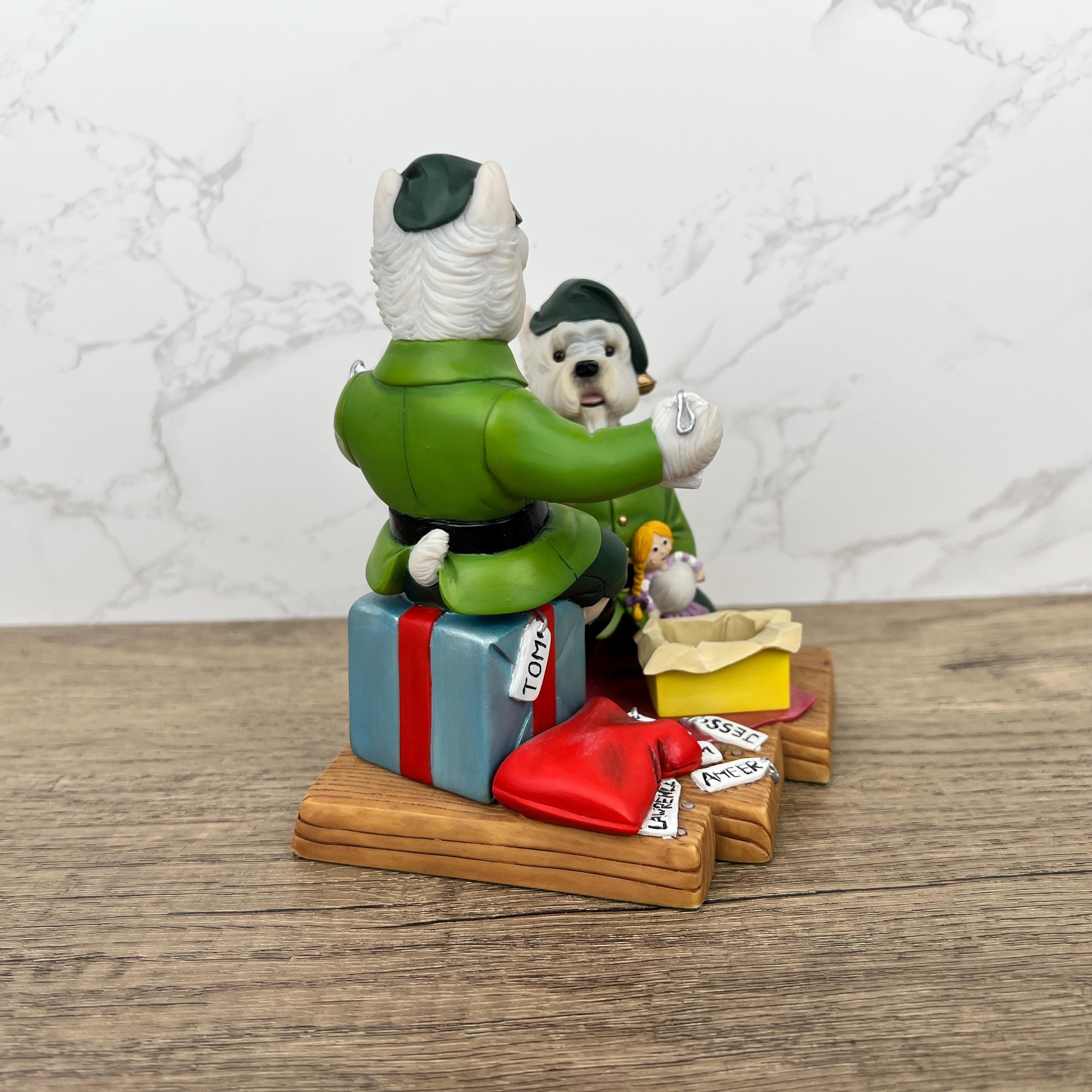 Robert Harrop Westie Dog Figurine, Santa's Helpers, Christmas 2001