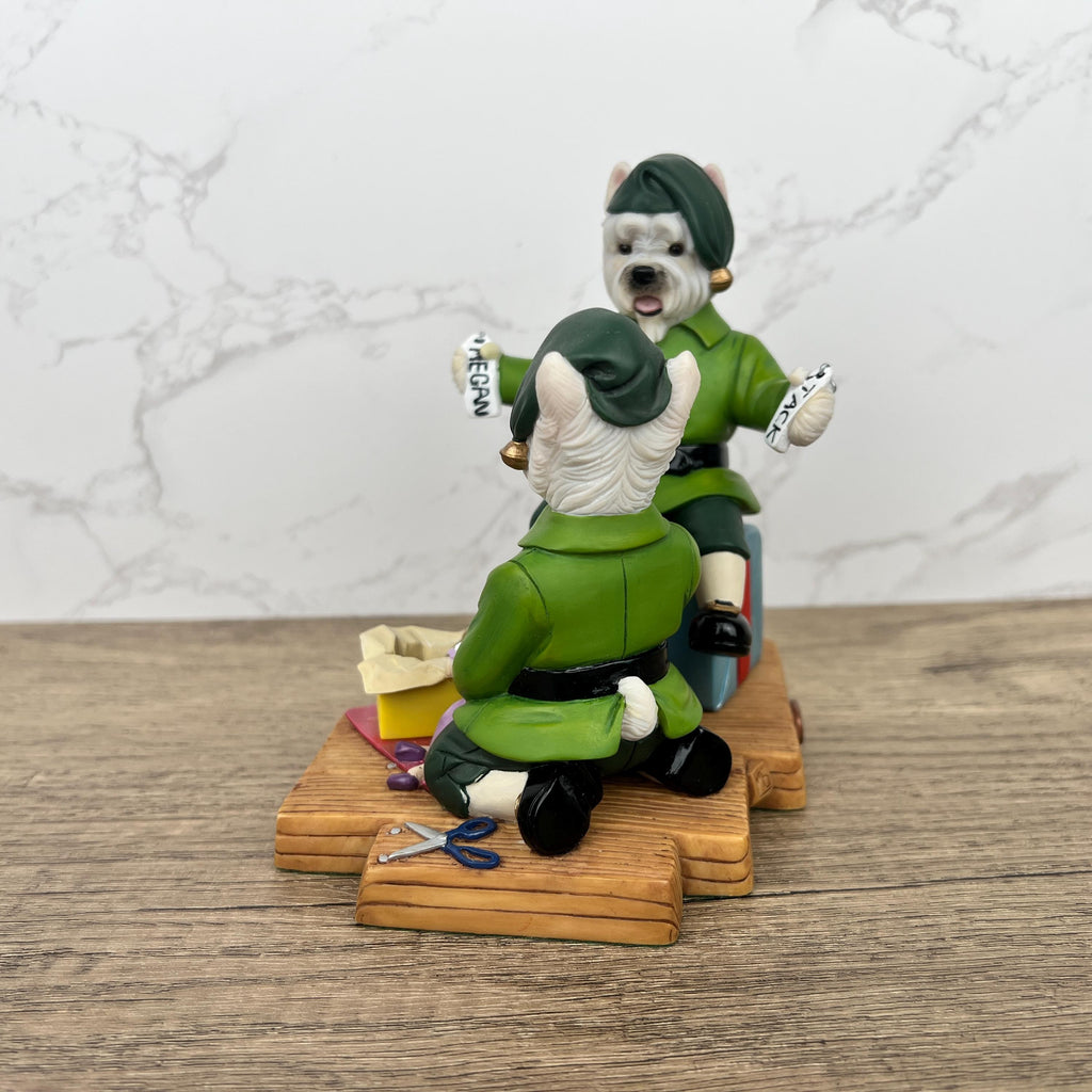 Robert Harrop Westie Dog Figurine, Santa's Helpers, Christmas 2001