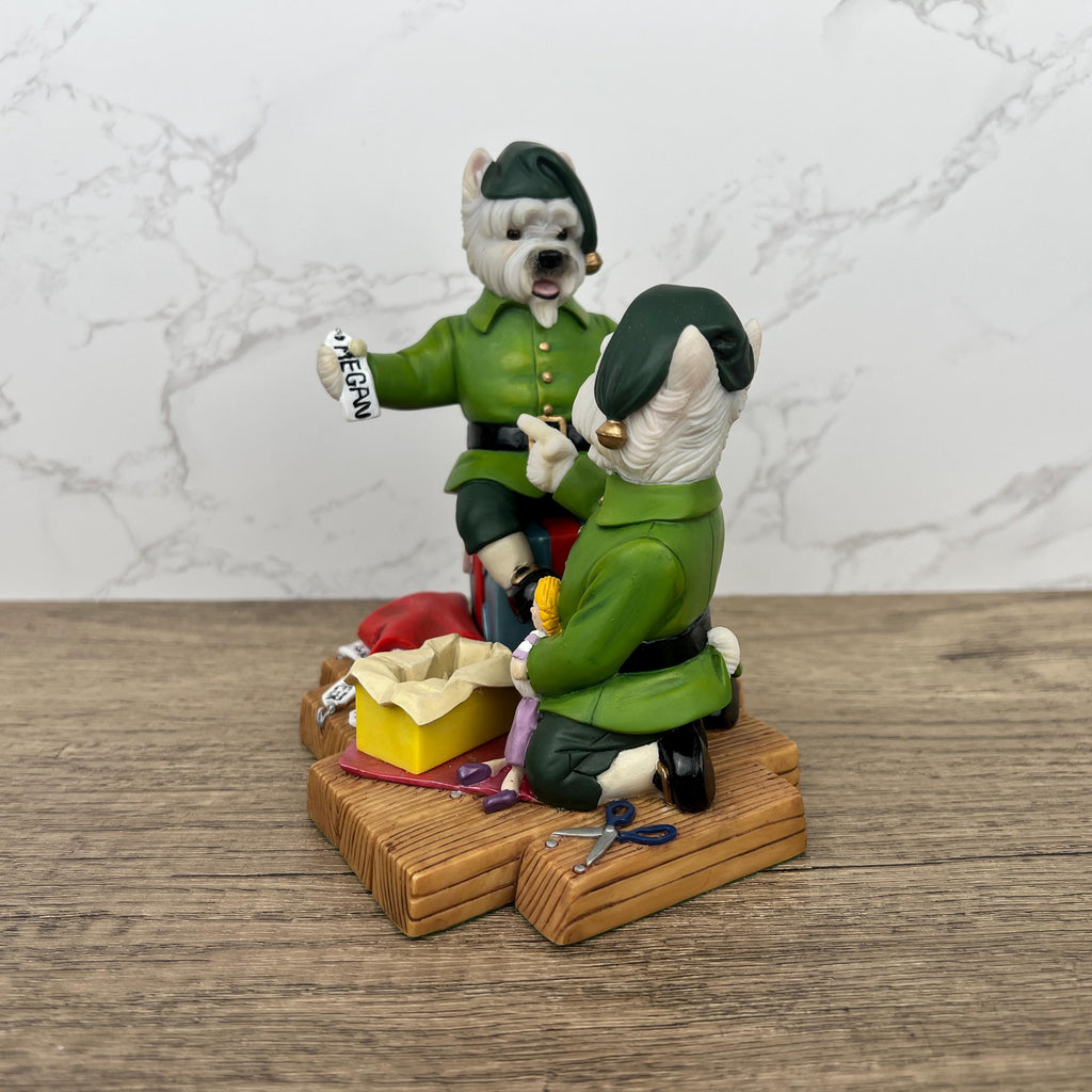 Robert Harrop Westie Dog Figurine, Santa's Helpers, Christmas 2001