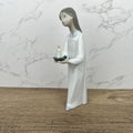 Vintage Lladro Girl with Candle Figurine, Spanish Porcelain, Collectible