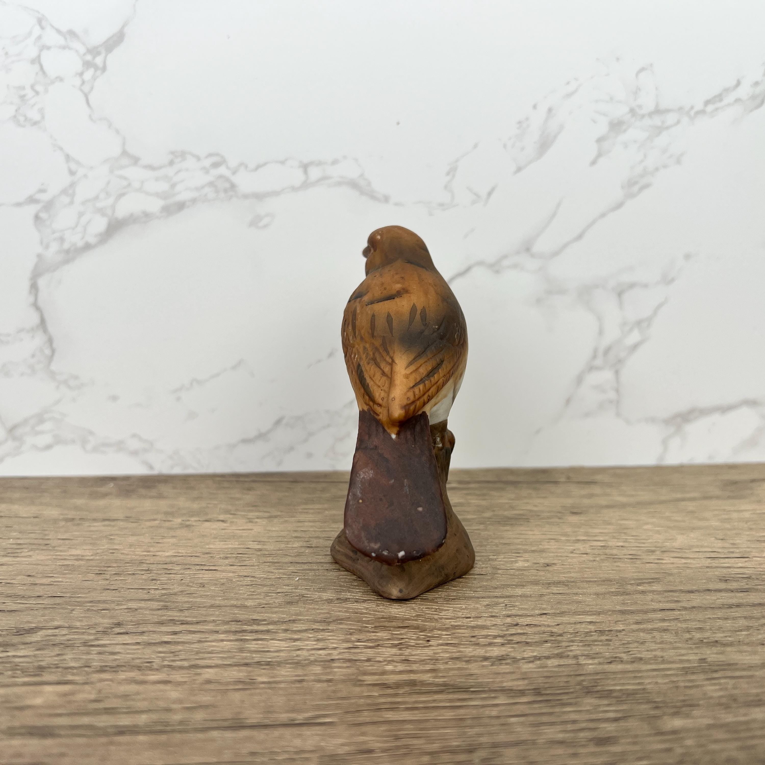 Vintage Hand Painted Porcelain Mistle Thrush Bird Figurine, British Wild Life Decoration