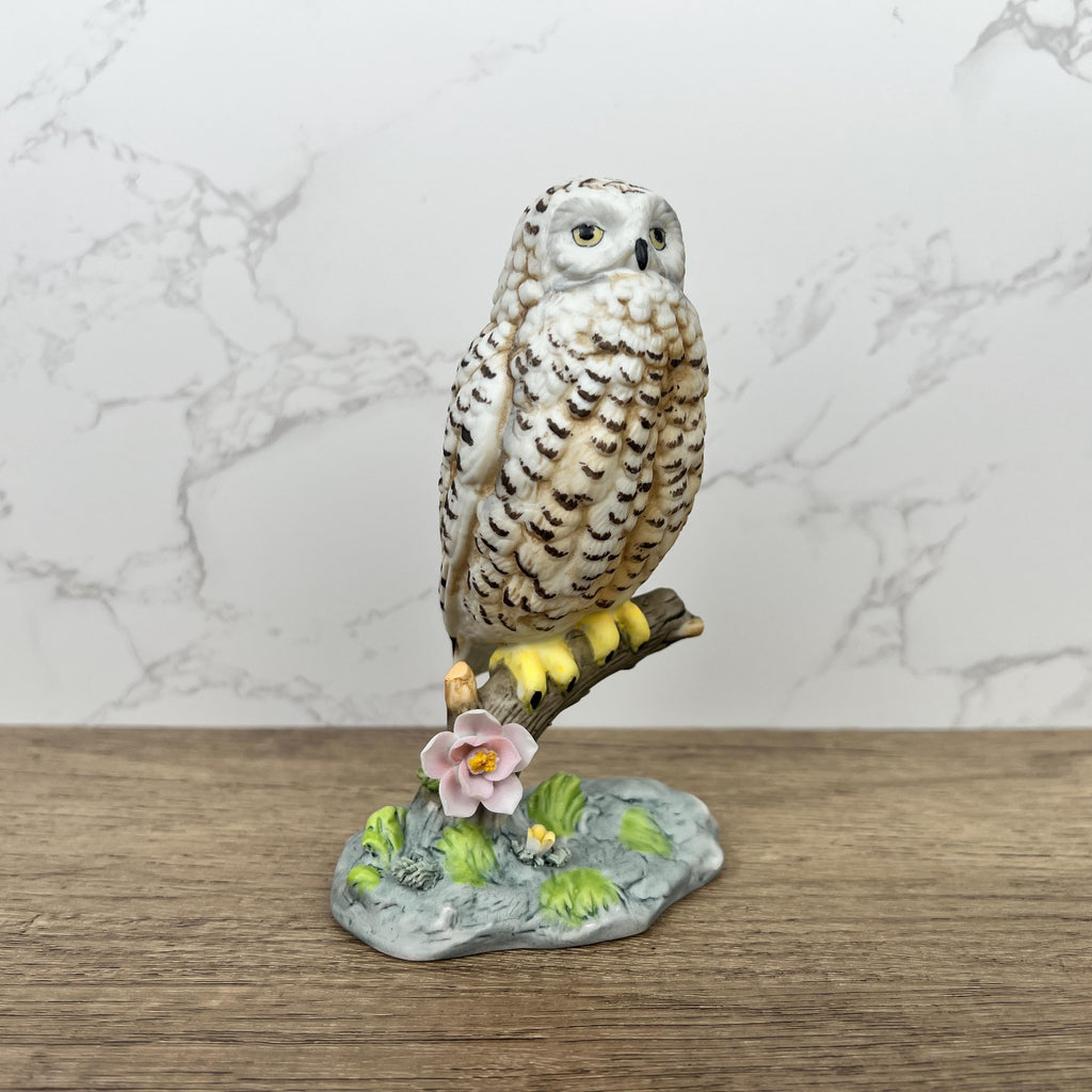 Porcelain Barn Owl Figurine, World of Beauty, Wild Life Figure