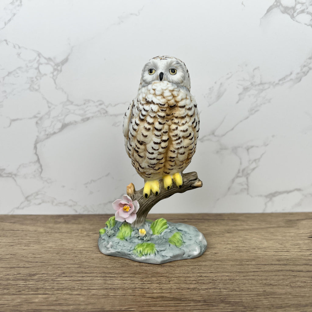 Porcelain Barn Owl Figurine, World of Beauty, Wild Life Figure