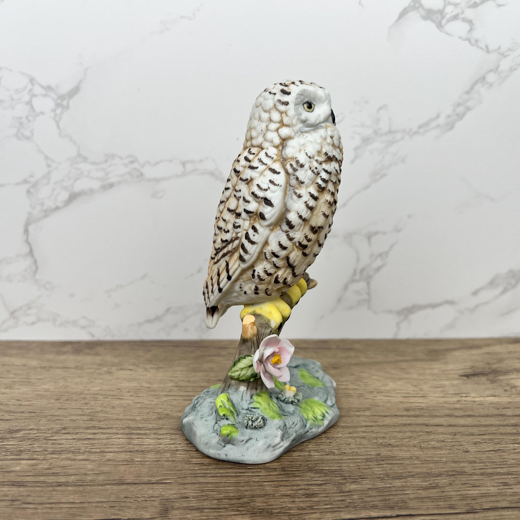 Porcelain Barn Owl Figurine, World of Beauty, Wild Life Figure