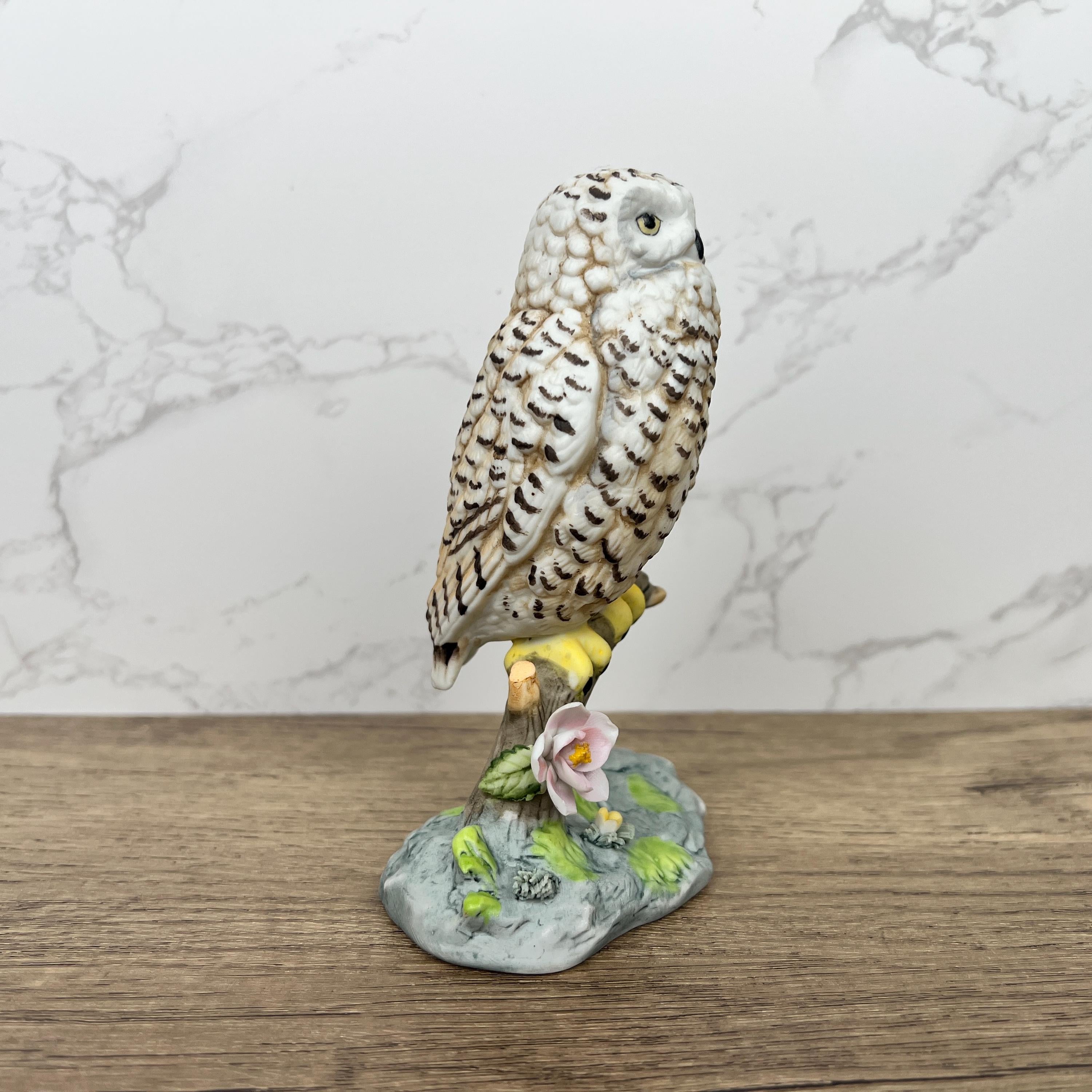 Porcelain Barn Owl Figurine, World of Beauty, Wild Life Figure