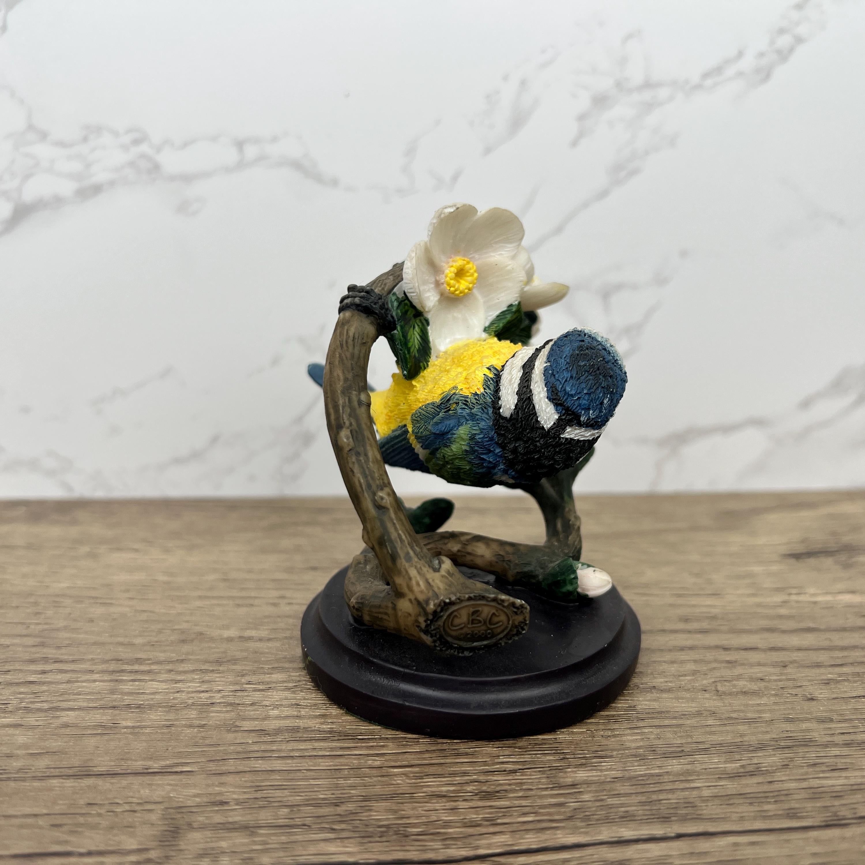 Hand Painted Blue Tit Figurine, Andy Pearce Eaglemoss, British Wildlife Collection