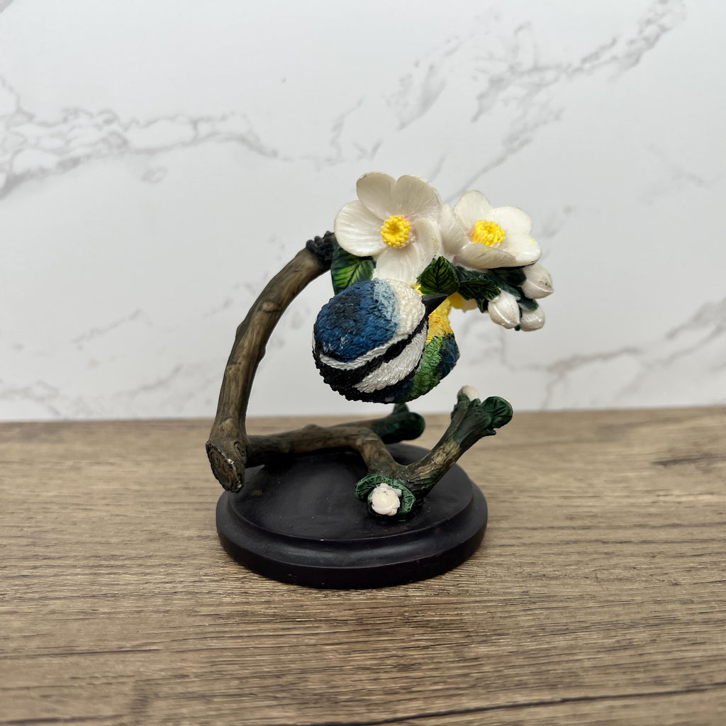 Hand Painted Blue Tit Figurine, Andy Pearce Eaglemoss, British Wildlife Collection