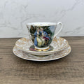 Vintage Aynsley Bone China Trio, Regency Couple, 22 ct Gold Tea Cup