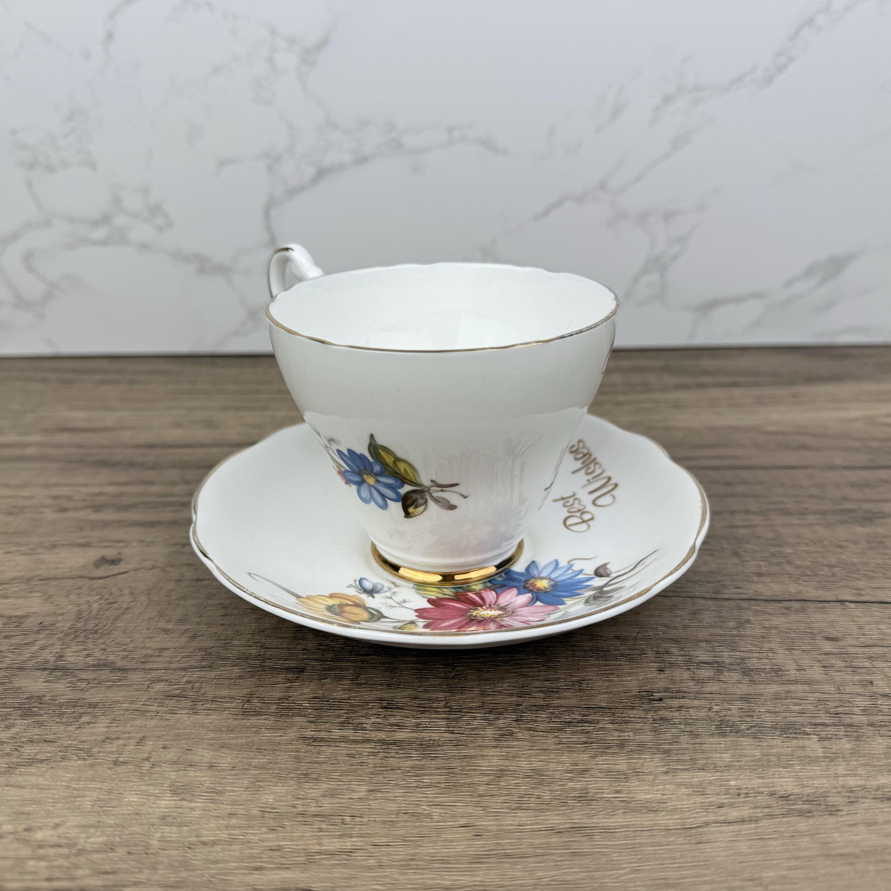 Vintage Argyle Bone China Tea Cup and Saucer, Collectible Made in England