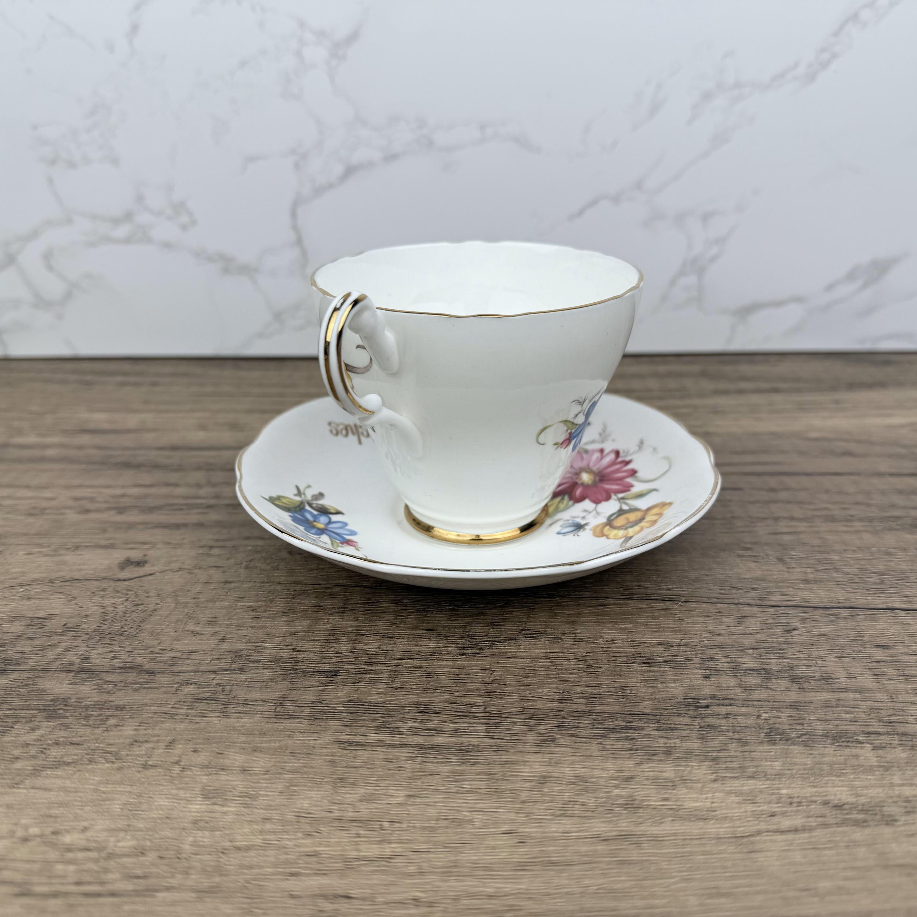 Vintage Argyle Bone China Tea Cup and Saucer, Collectible Made in England