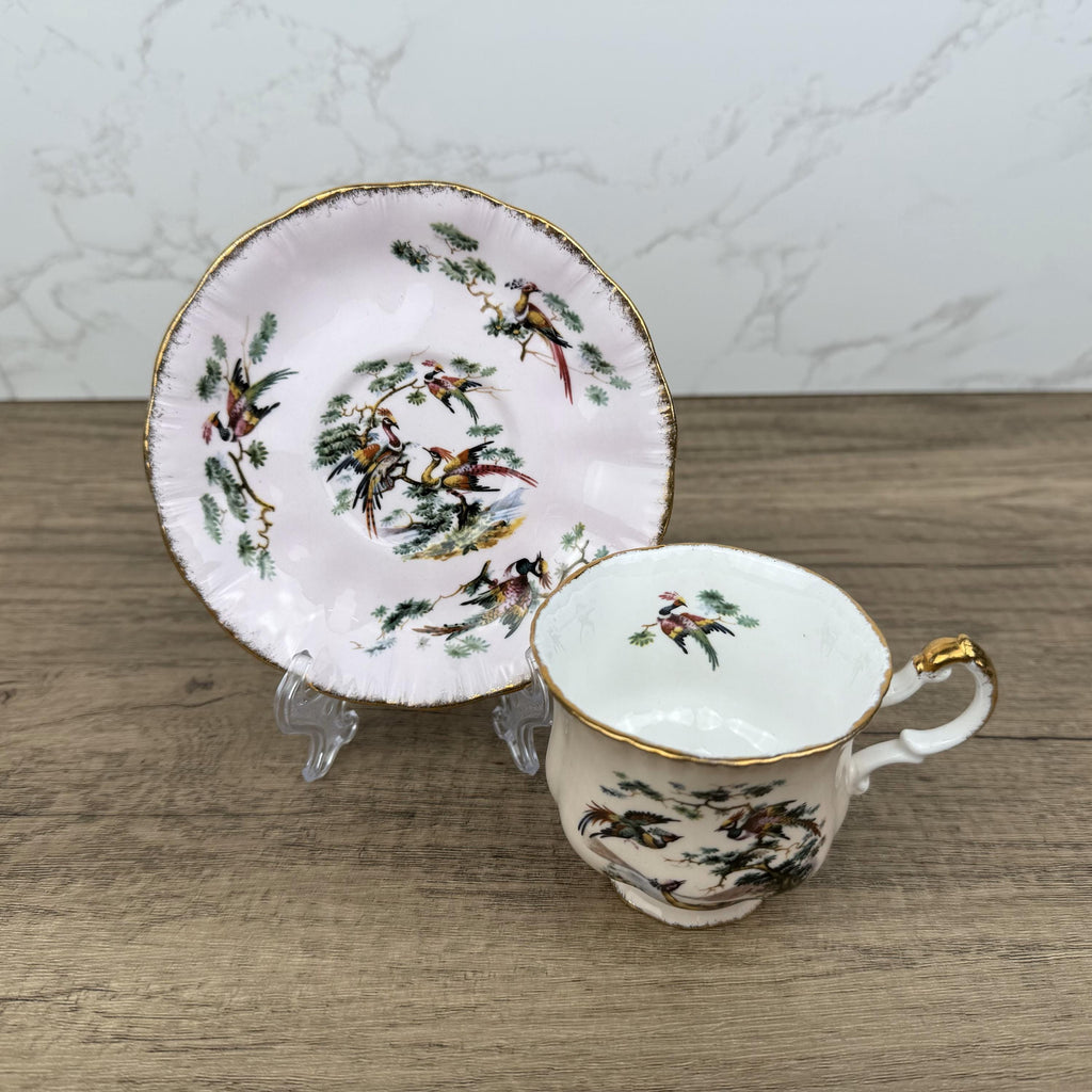 Vintage Royal Adderley Teacup and Saucer Set, Fine Bone China, England