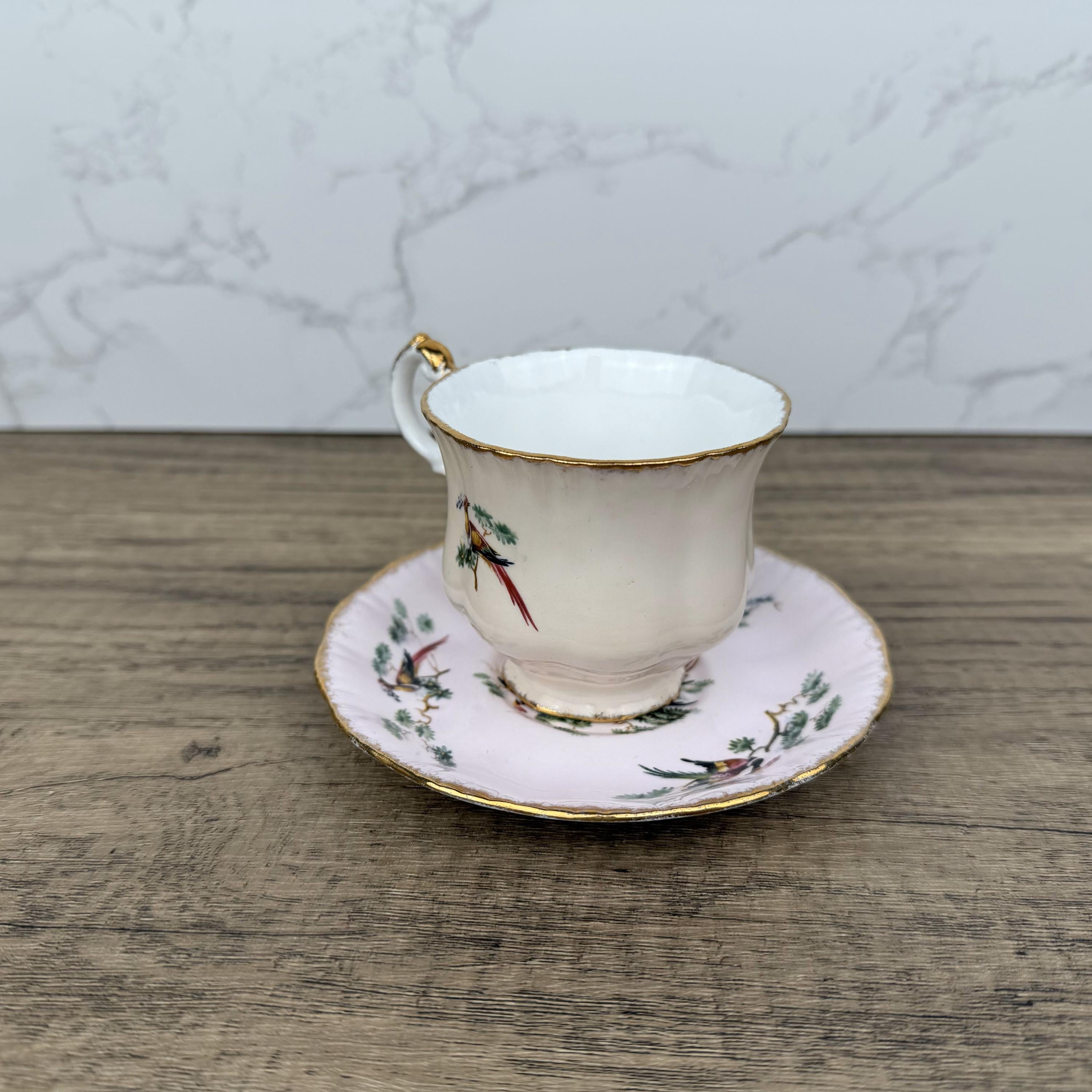 Vintage Royal Adderley Teacup and Saucer Set, Fine Bone China, England