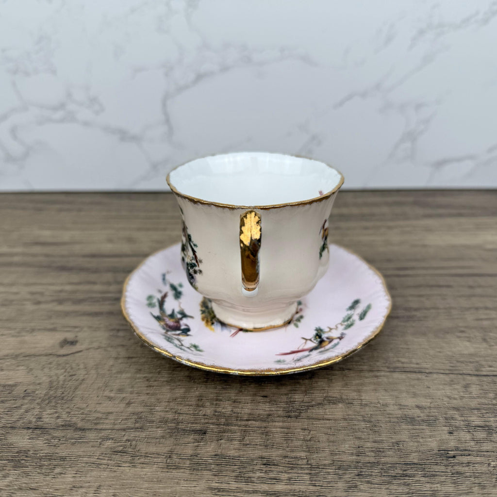 Vintage Royal Adderley Teacup and Saucer Set, Fine Bone China, England