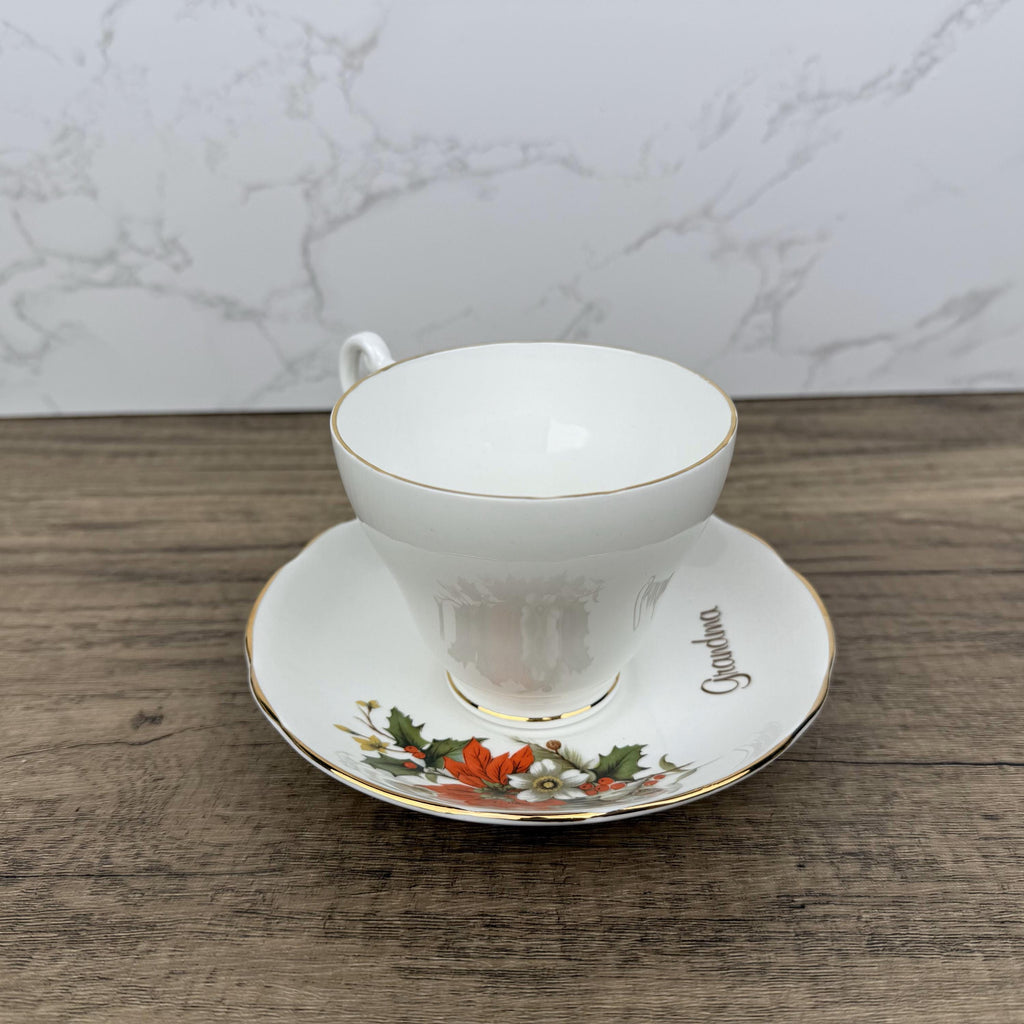 Vintage Regency Fine Bone China Teacup and Saucer, Grandma Gift, Made in England