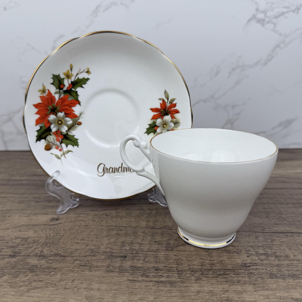 Vintage Regency Fine Bone China Teacup and Saucer, Grandma Gift, Made in England