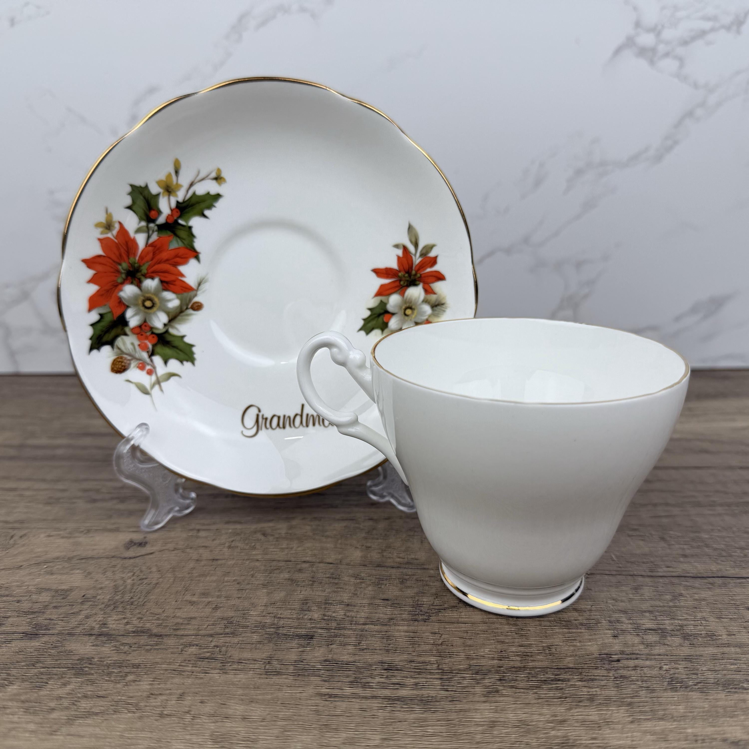Vintage Regency Fine Bone China Teacup and Saucer, Grandma Gift, Made in England