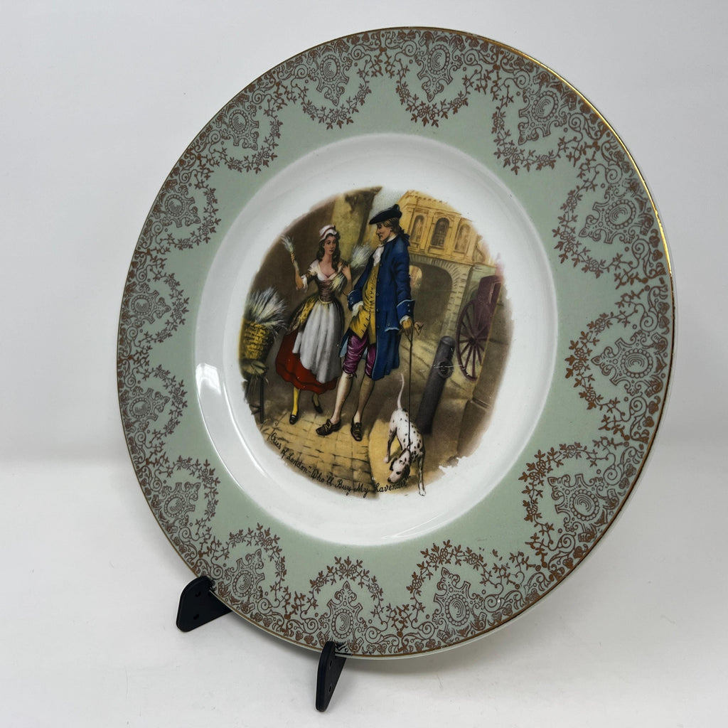 Vintage 1960s Cries of London Plate, Broadhurst Bros Burslem, British Wall Decor