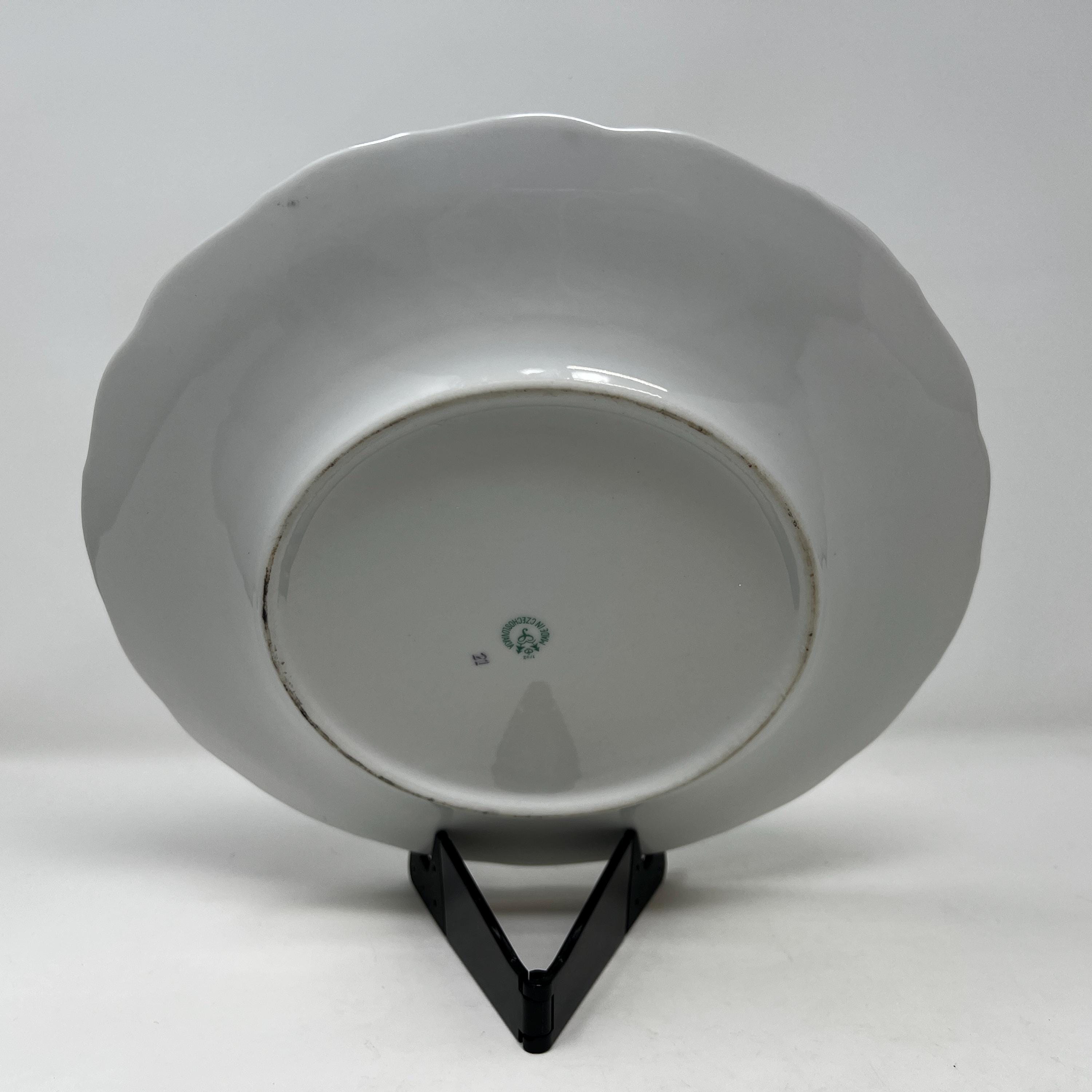 Czech Fine Bone China Wall Plate, Collectible Home Decor