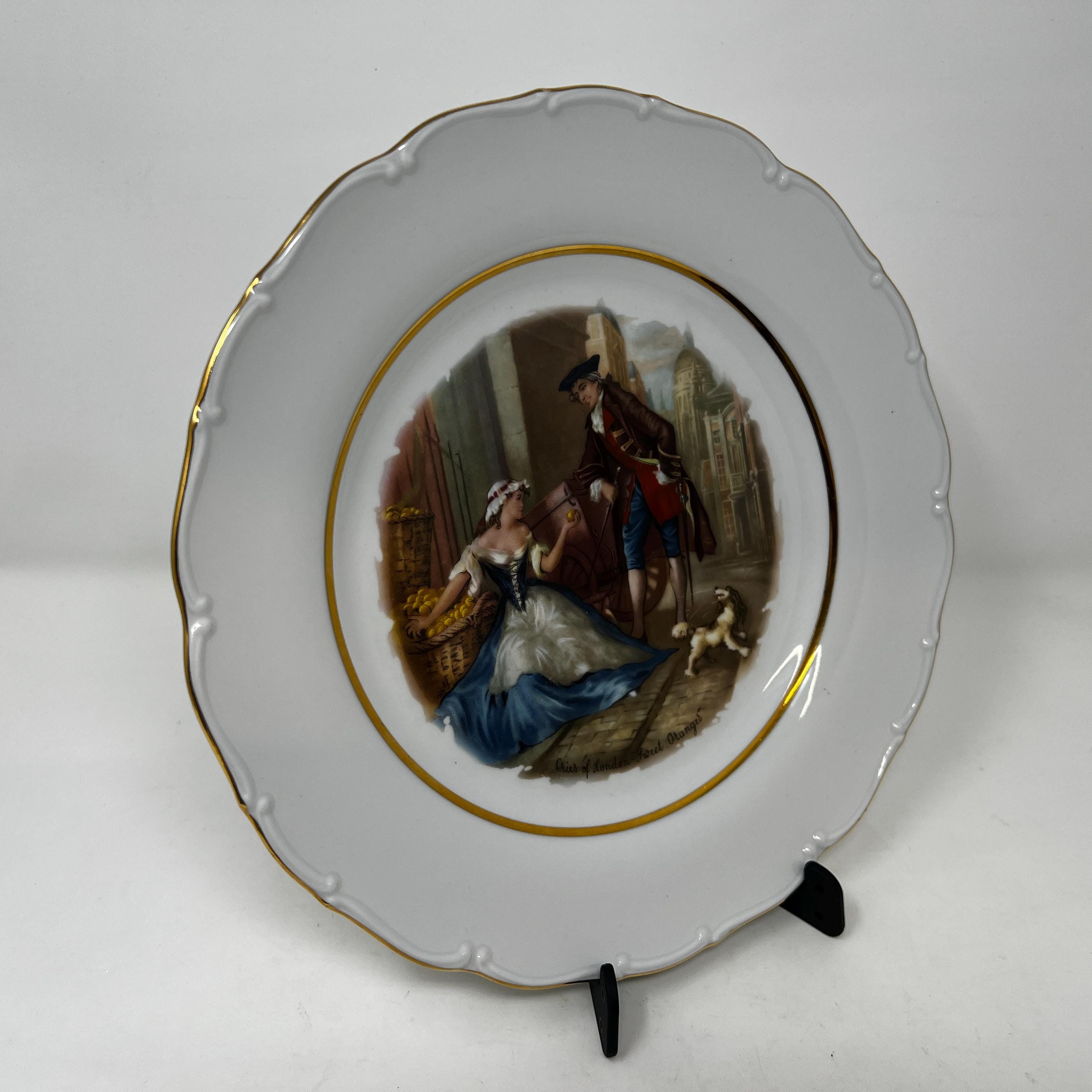 Czech Fine Bone China Wall Plate, Collectible Home Decor